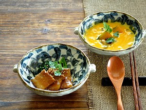 手書きたこ唐草スープ兼用小鉢【小鉢 日本製 美濃焼 和食器】