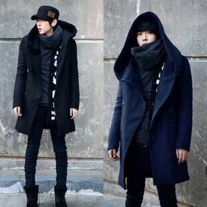 Coat Hooded Long M Men's NEW