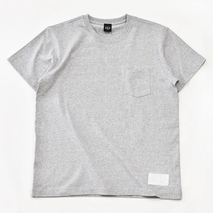 【325】ジャストフィット（Gray）ポケット付きTシャツ シルエット メンズ レディース グレー