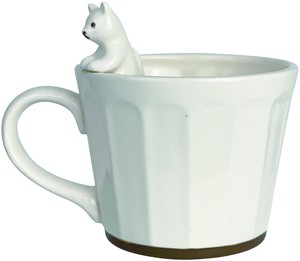 Mug White Cat Figure