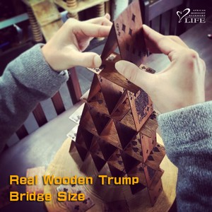 [LIFE] Wooden Trump Bridge Size Wooden Playing Card