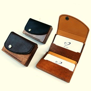 [LIFE] Wood & Leather Card Case 13 Business Card Holder