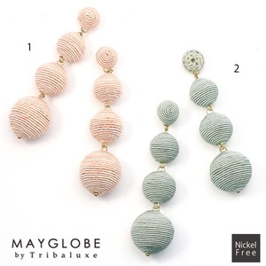 MAYGLOBE by Tribaluxe 4連ボンボンピアス tp18234