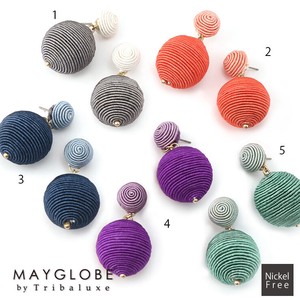 MAYGLOBE by Tribaluxe カラーボンボンピアス tp19001