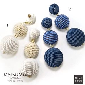 MAYGLOBE by Tribaluxe ビーズボンボンピアス tp19089