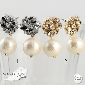 【在庫一掃セール】MAYGLOBE Veil コットンパールピアス vcppp mp14075