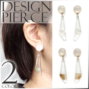 Pierced Earrings Titanium Post Resin Design Ladies' Acrylic