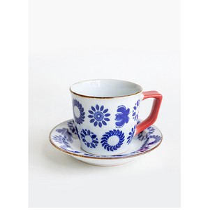 Hasami ware Cup & Saucer Set Red 200ml