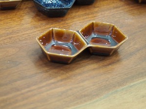 HoneyCombo　二連　飴釉　【陶器・食器・瀬戸焼・日本製】