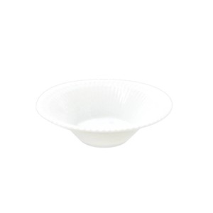 小田陶器 さざなみ 11.5cm反り小鉢 白磁[日本製/美濃焼/和食器]