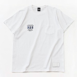 【325】スモールロゴ （White）ジャストフィット ポケット付きTシャツ メンズ レディース ホワイト
