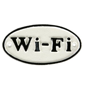 DULTON (ダルトン) アイアン オーバルサイン "トイレ" IRON OVAL SIGN Wi-Fi