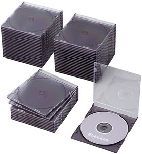 エレコム  CD・DVDスリムプラケース CCD-JSCS50CBK