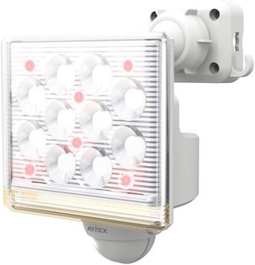 ムサシ RITEX コンセント式フリーアーム式高機能LEDセンサーライト(12W×1灯) LED-AC1015