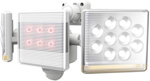 ムサシ RITEX コンセント式フリーアーム式高機能LEDセンサーライト(12W×2灯) LED-AC2030