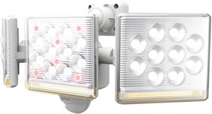 ムサシ RITEX コンセント式 フリーアーム式高機能LEDセンサーライト(12W×3灯) LED-AC3045
