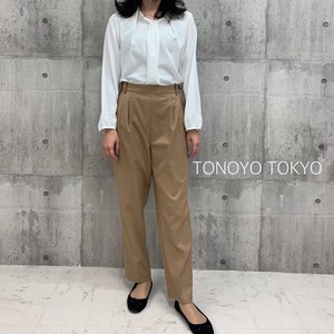 Cropped Pant Brushing Fabric Ethical Collection Tuck Pants