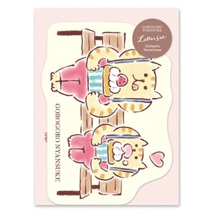 ふんわりカラー レターセット 57611 ごろごろにゃんすけ スイーツ
