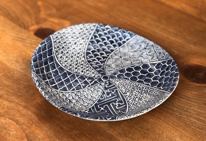 染付　祥瑞楕円5.0皿　16cm【日本製　楕円皿　オーバルプレート　焼物皿　和食器　陶器　織部】ヤマ吾陶器