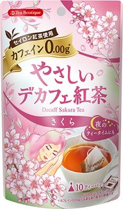 【Tea Boutique】やさしいデカフェ紅茶 さくら(1.2g/tea bag10袋入り)
