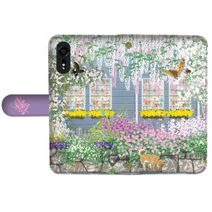 SH spring garden 3 Smartphone Case Notebook Type Flower Flower Butterfly Butterfly Dog