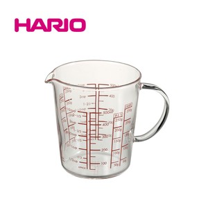 『HARIO』　耐熱ガラス製メジャーカップワイド500　MJCW-50-R-BK（ハリオ）