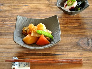 薩摩黒墨こぼし重ね鉢（中）【小鉢 日本製 美濃焼 和食器】