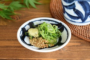 藍草紋薬味小皿【薬味皿 日本製 美濃焼 和食器】