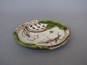 取皿 小皿 プレート 和陶器 和モダン /織部鉄絵5.5和皿
