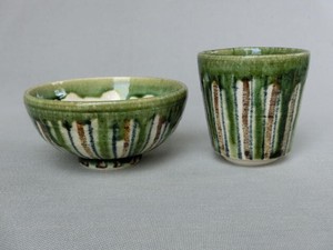 飯碗 茶碗 湯呑 和陶器 和モダン /錆織部十草