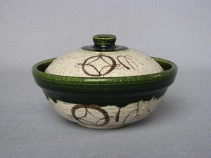 鉢 ボウル 向付 和陶器 和モダン /織部丸紋煮物鉢