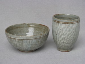 飯碗 茶碗 湯呑 和陶器 和モダン /三島彫文