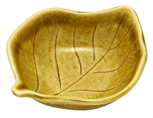 鉢 ボウル 向付 和陶器 和モダン /黄瀬戸木の葉小鉢