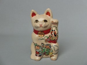 花器 花瓶 置物 インテリア 和陶器 和モダン /招き猫(白・七福神)小
