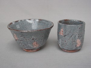飯碗 茶碗 湯呑 和陶器 和モダン /鼠志野瓢絵