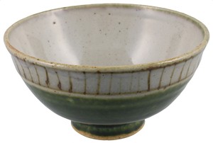 Rice Bowl Japanese Tea Cup Pottery Modern Oribe-Tokusa Rice Bowl