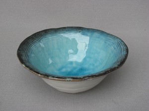 鉢 ボウル 向付 和陶器 和モダン /均窯トルコ彫紋5寸鉢