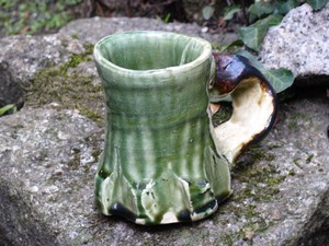 花器 花瓶 置物 インテリア 和陶器 和モダン /織部ビアジョッキ/花入