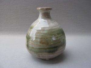 花器 花瓶 置物 インテリア 和陶器 和モダン /灰釉小壺（薪窯）