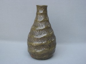 花器 花瓶 置物 インテリア 和陶器 和モダン /灰釉花瓶