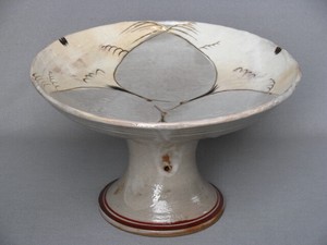 盛皿 大皿 中皿 プレート 和陶器 和モダン /粉引高台大皿