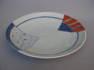 盛皿 大皿 中皿 プレート 和陶器 和モダン /染付小紋パスタ皿