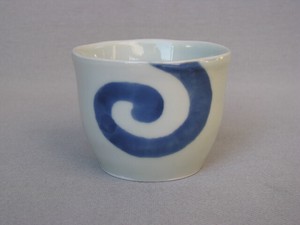 飯碗 茶碗 湯呑 煎茶 お茶 カップ 和陶器 和モダン /染付渦紋カップ