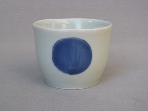 飯碗 茶碗 湯呑 煎茶 お茶 カップ 和陶器 和モダン /染付丸紋カップ