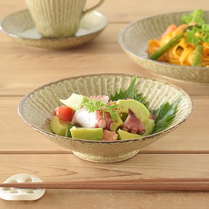 窯変ビードロしのぎ5.5平鉢【中鉢 日本製 美濃焼 和食器】
