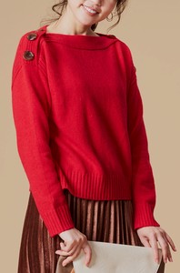 Rum Wool Button Knitted Pullover Knitted