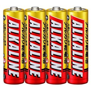 三菱　アルカリ乾電池　単3形　(4本パック)　LR6R/4S　【まとめ買い10点】