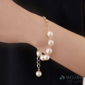 天然珍珠/月光石手链 宝石 珍珠 正装 手链 日本制造