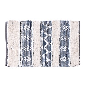 マット 玄関マット 屋内 コットン100％ 手織り 「ビアヘロ_ベンガ」 約60×90cm