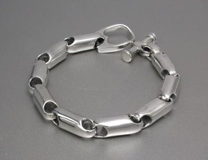 Silver Bracelet Plain Chain sliver Simple